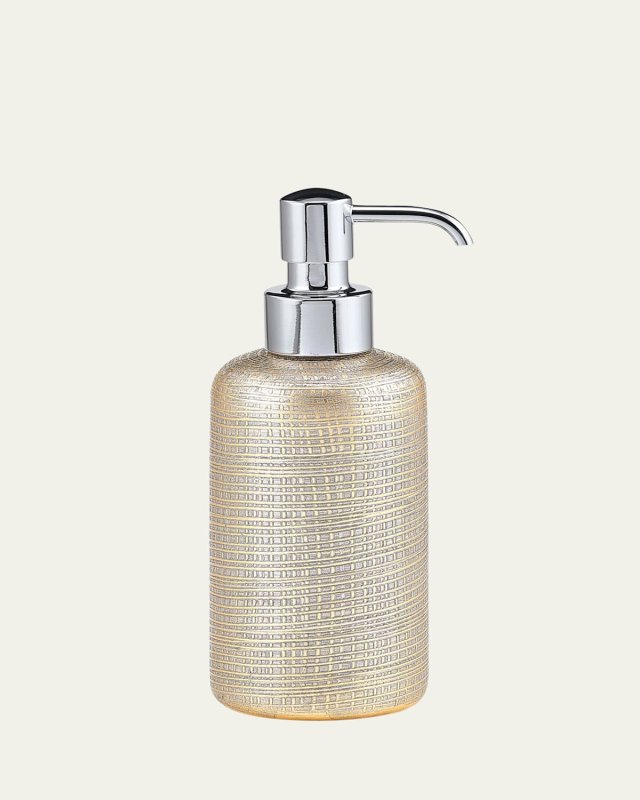 Woven Metallic Pump Dispenser with Chrome Polished Top